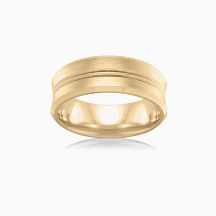 Grooved Mens Wedding Ring F3864