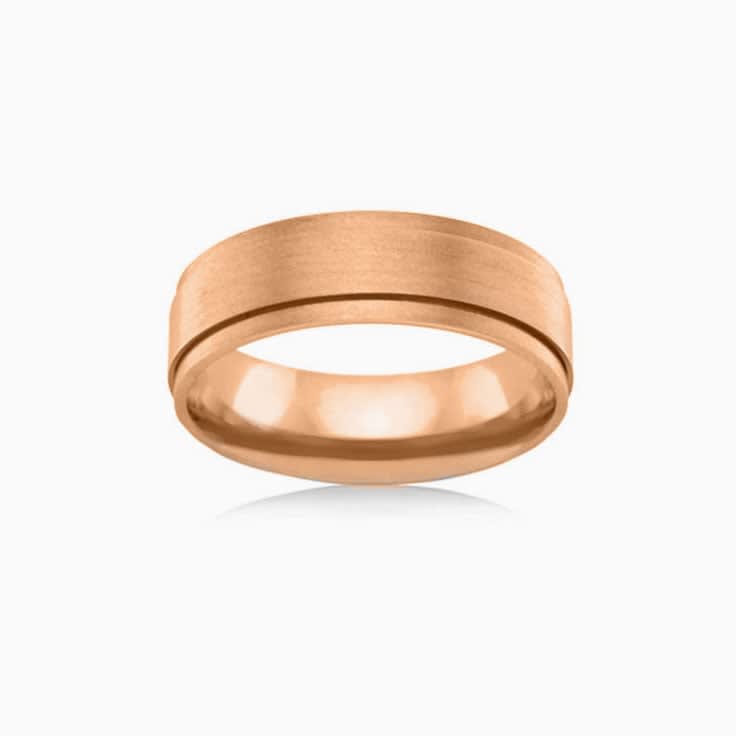 Brushed finish mens ring J1298