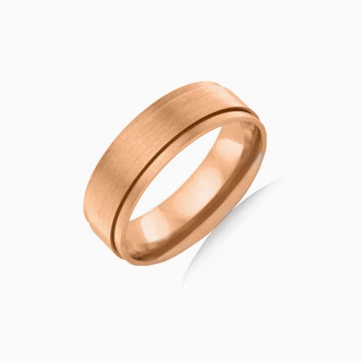 Brushed finish mens ring J1298