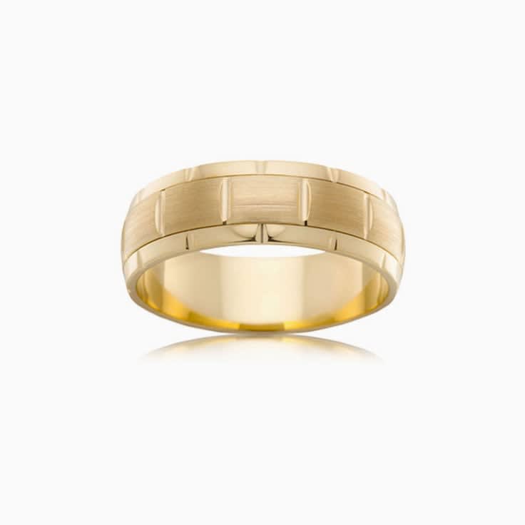 Matt and polished finish ring J2712
