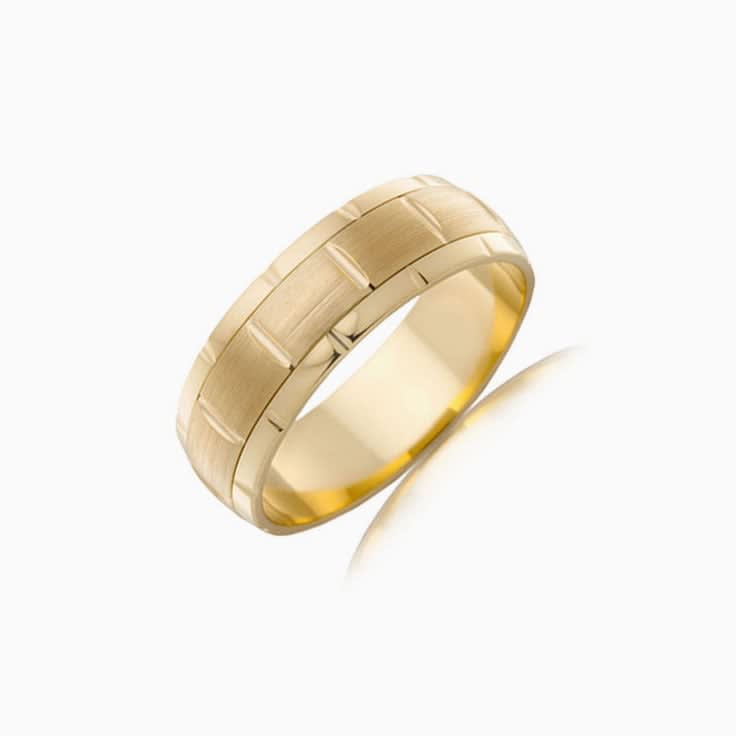 Matt and polished finish ring J2712