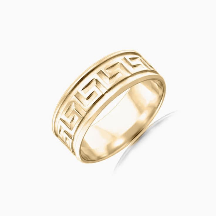 Meander Mens Wedding Ring FB2576