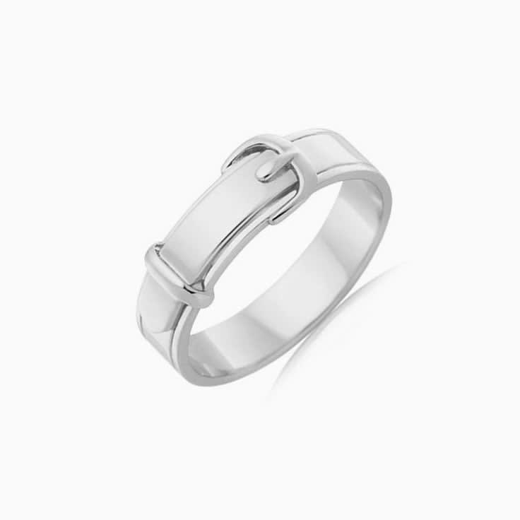 Buckle mens Wedding ring