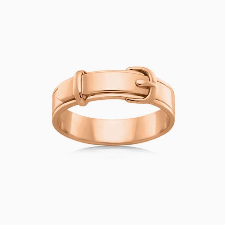 Buckle mens Wedding ring