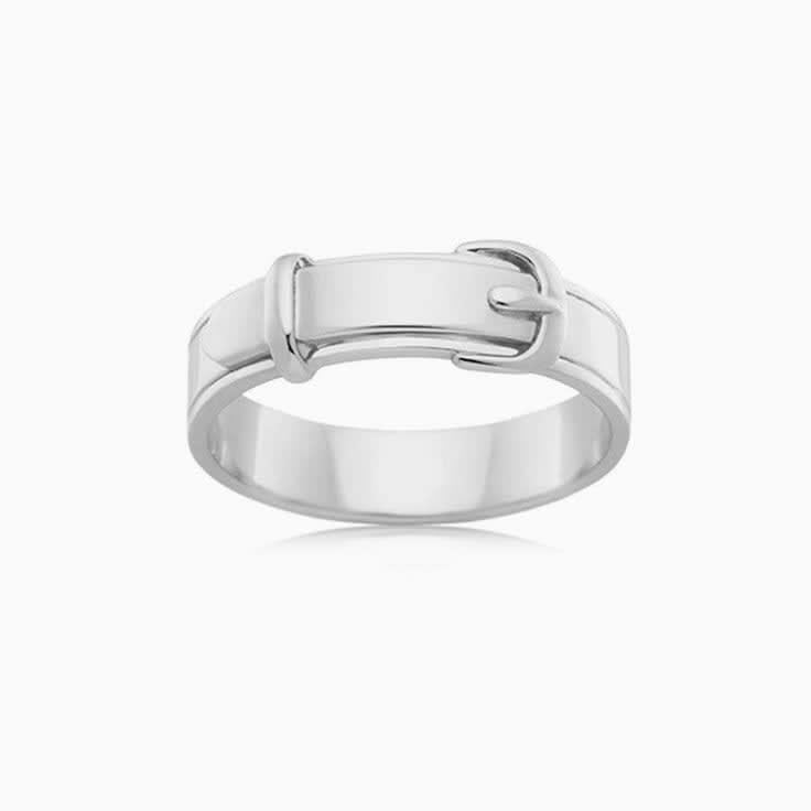 Buckle mens Wedding ring