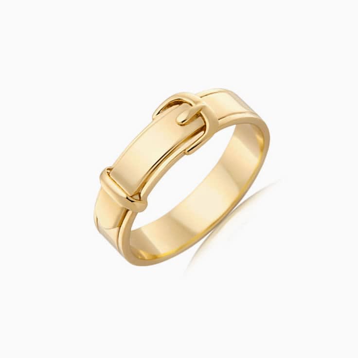 Buckle mens Wedding ring