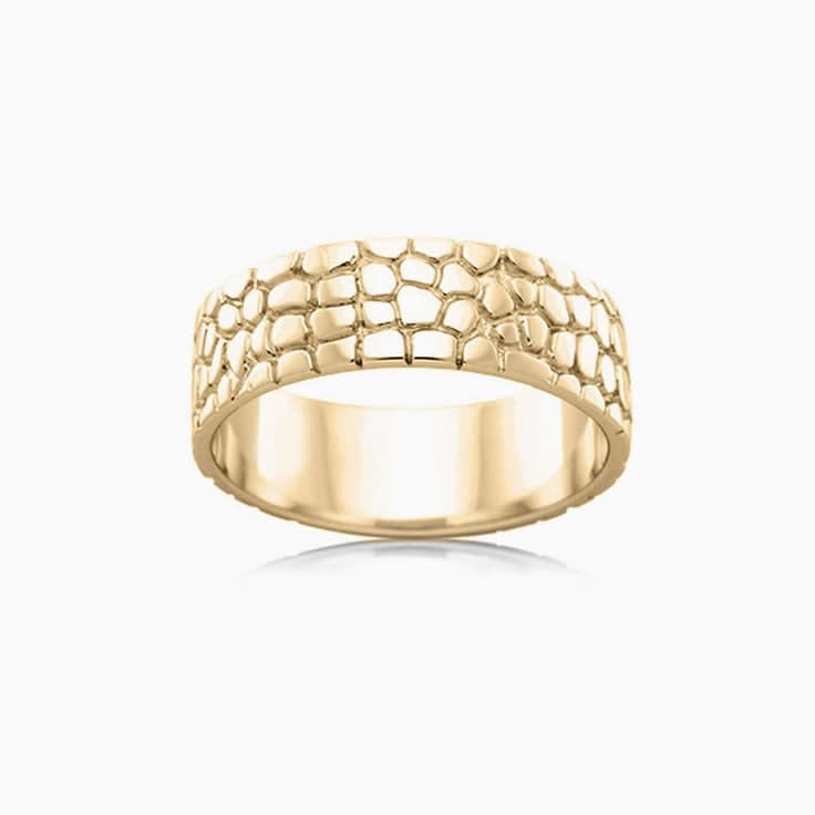 Carved Mens Wedding ring J1208