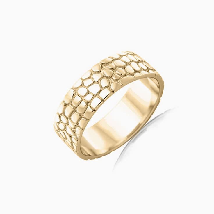 Carved Mens Wedding ring J1208