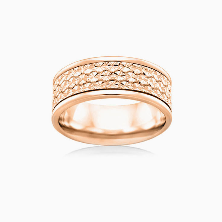 Carved Mens Wedding ring J1666