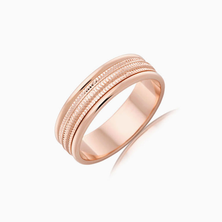 Carved Mens Wedding ring J1766