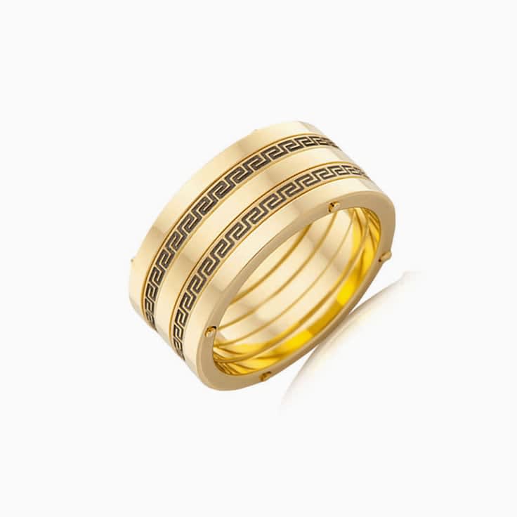 Meander Mens Wedding ring