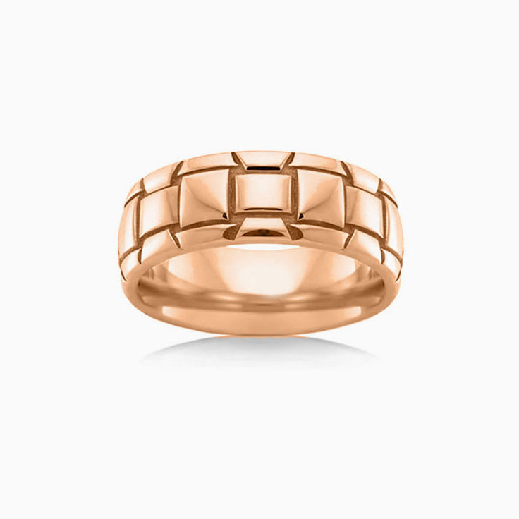 Carved Mens Wedding Ring J4055