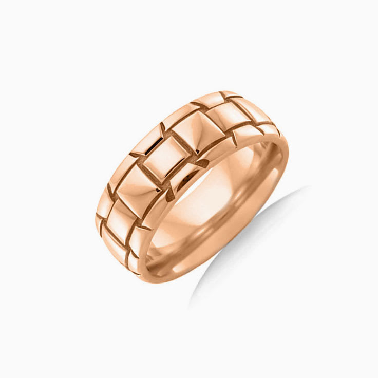 Carved Mens Wedding Ring J4055