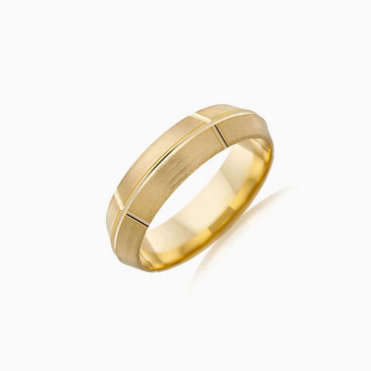 Matt finish mens wedding ring WR3546