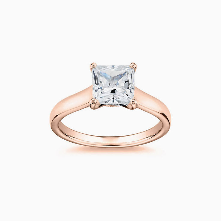 Princess Cut lab Diamond Engagement Band