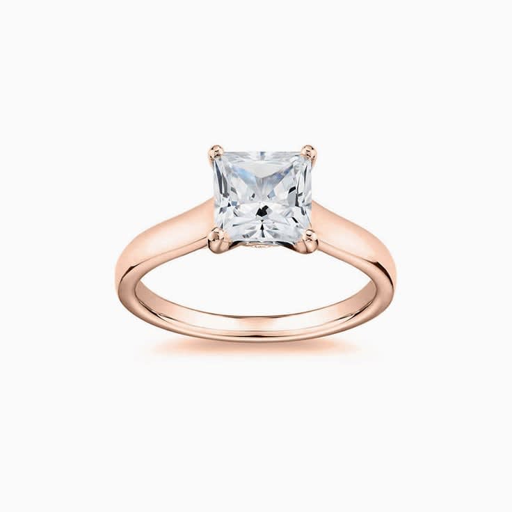 Princess Cut lab Diamond Engagement Band