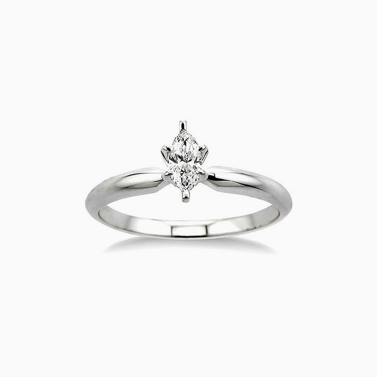 Marquise Solitaire Diamond Engagement Ring