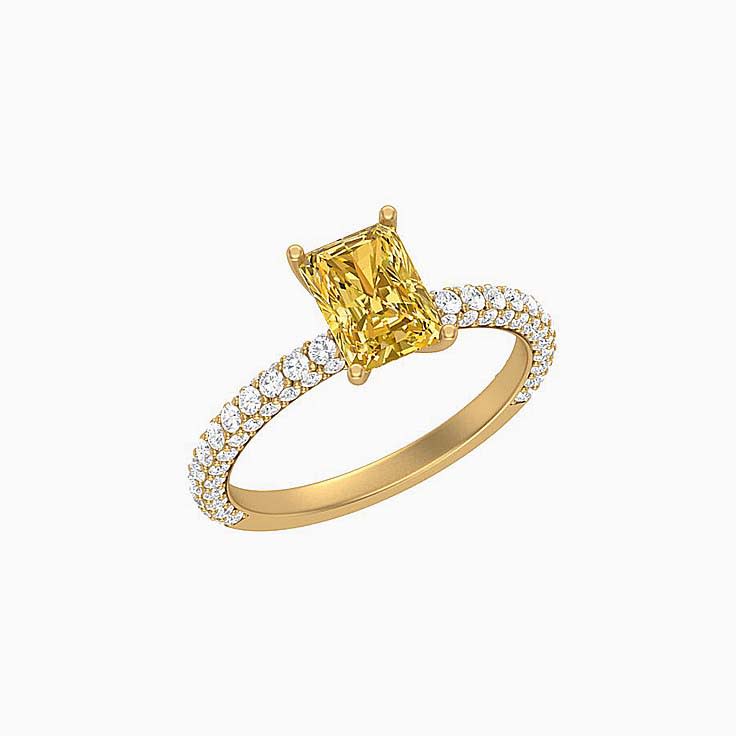 Yellow Diamond Solitaire Engagement Ring