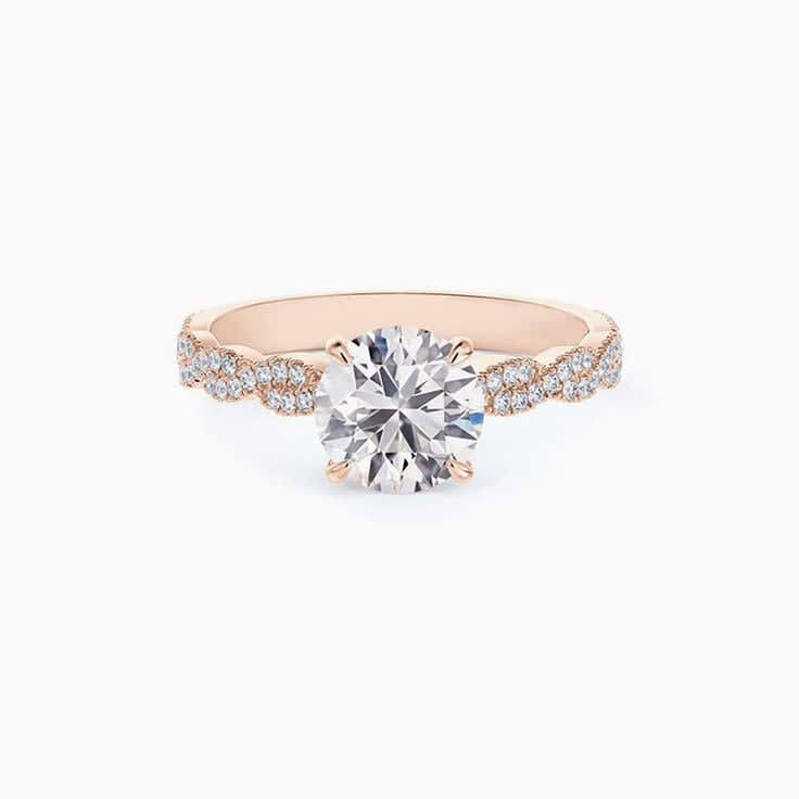 Diamond Infinity Solitaire Engagement Band