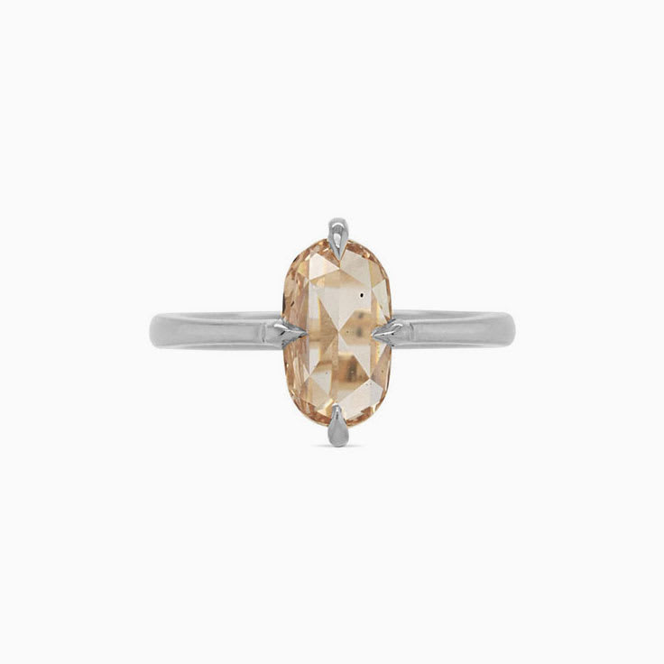 Oval Morganite Diamond Engagement Ring