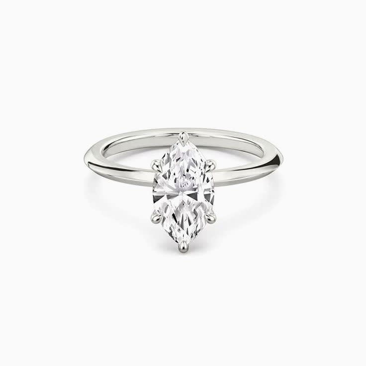 Marquise solitaire ring
