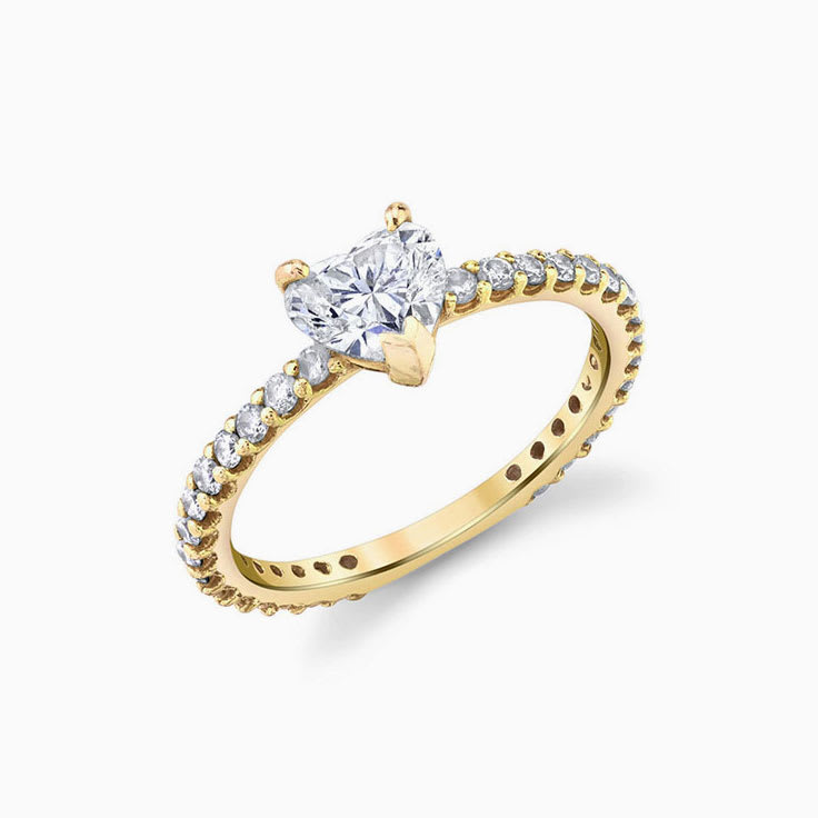 Heart Solitaire Diamond Engagement Ring