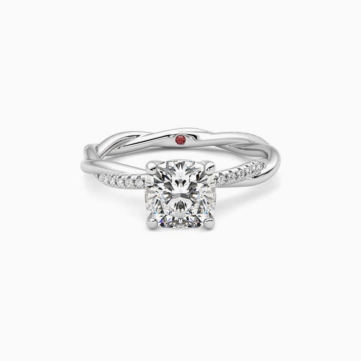 Twisted Pave Diamond Engagement Band