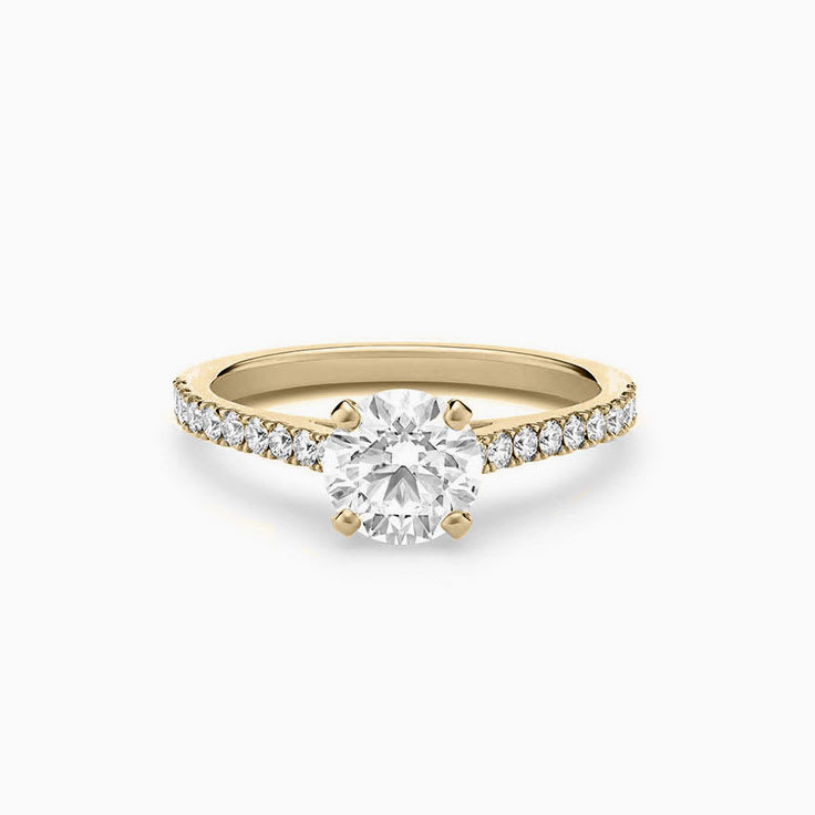 Brilliant Pave Round Diamond Engagement Ring