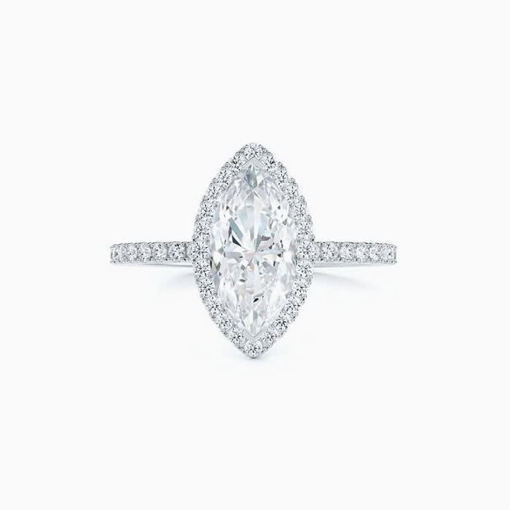 Marquise halo Engagement Ring