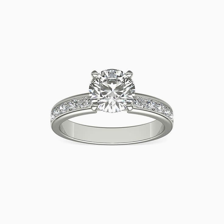 Channel Set Diamond Engagement Ring