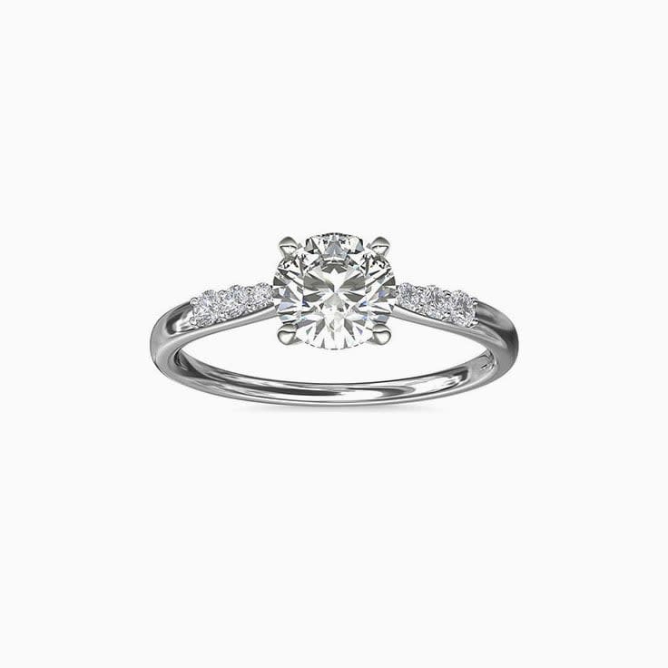 Brilliant Round Graduated Diamond Engagement Ring