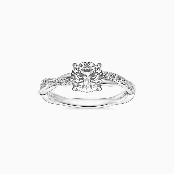Classic Dual Tone Diamond Engagement Ring