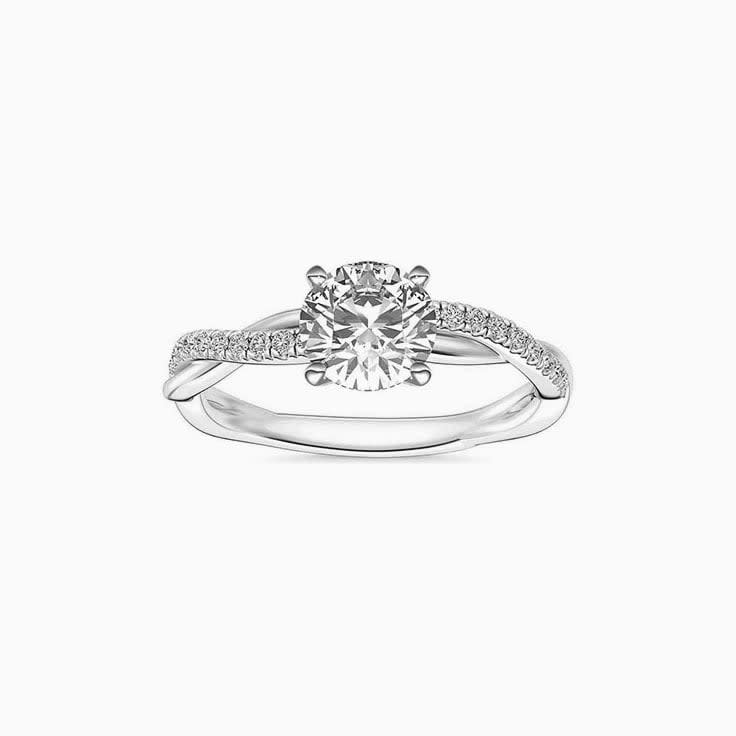 Classic Dual Tone Diamond Engagement Ring