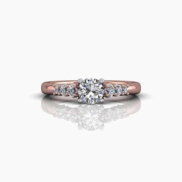 Brilliant Seven Round Diamond Engagement Ring