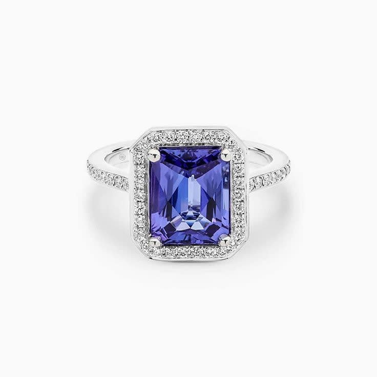 Classic London Blue Topaz And Diamond Ring