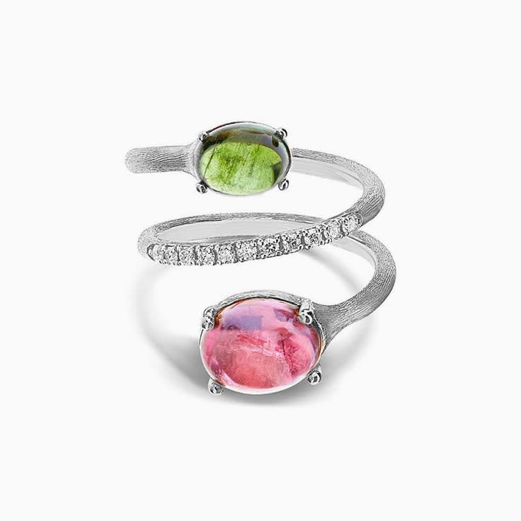 Tourmaline Spiral Ring