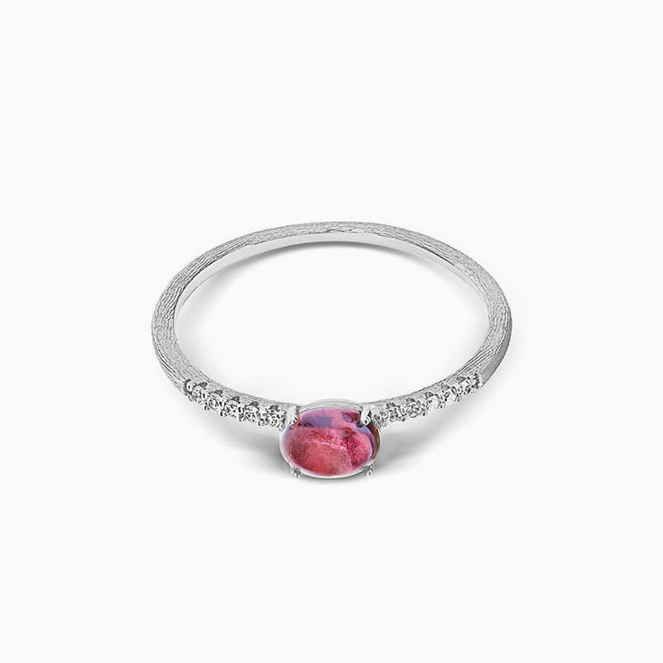 Pink Tourmaline Ring With Diamonds