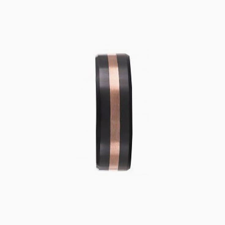 Polished Elysium With Rose Gold Inlay Ring