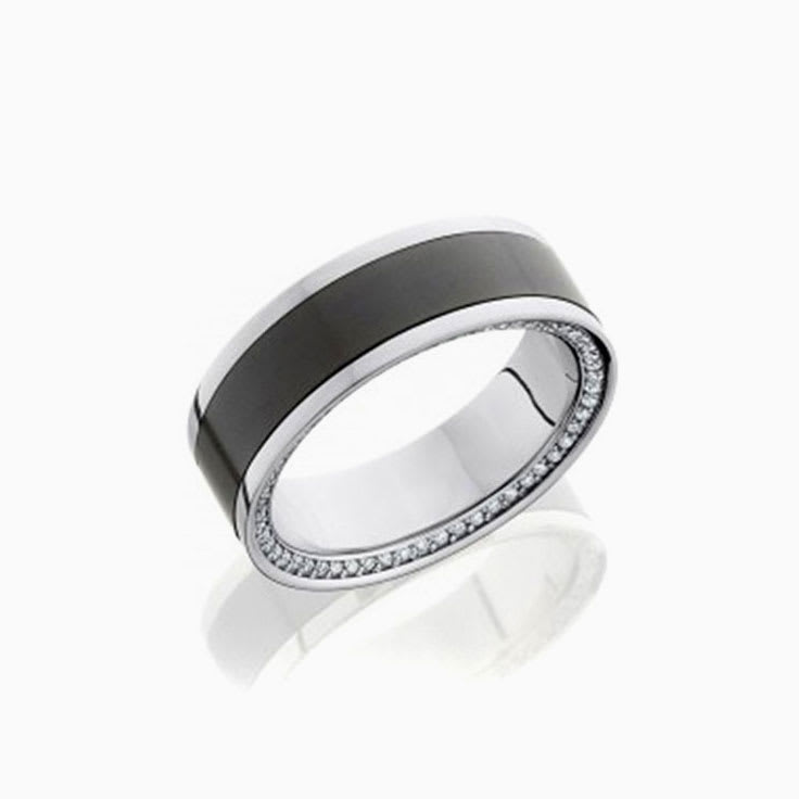 Classic Reverse Diamond Beveled Edges With Elysium And Platinum Ring