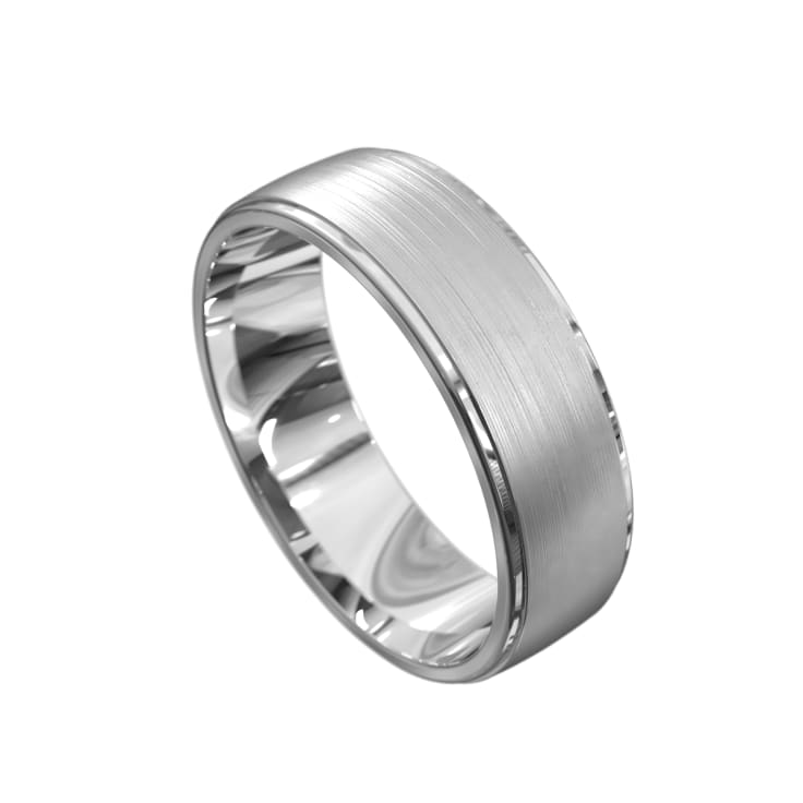 Classic Mens Ring with Brushed Centre