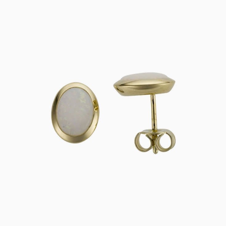 Oval Opal Studs