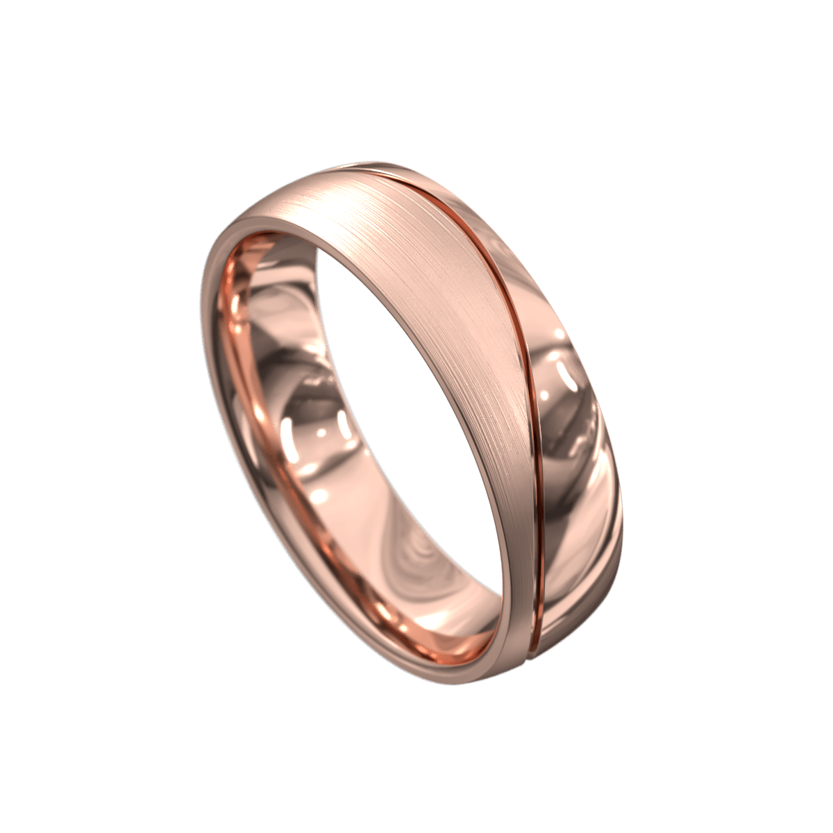 Hand Carved Mens Wedding Band