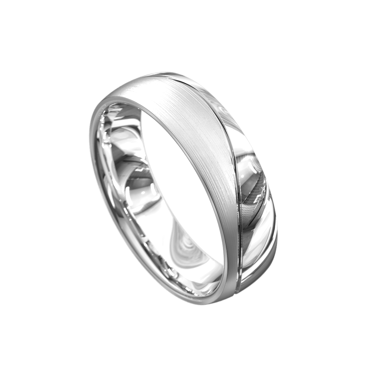 Hand Carved Mens Wedding Band