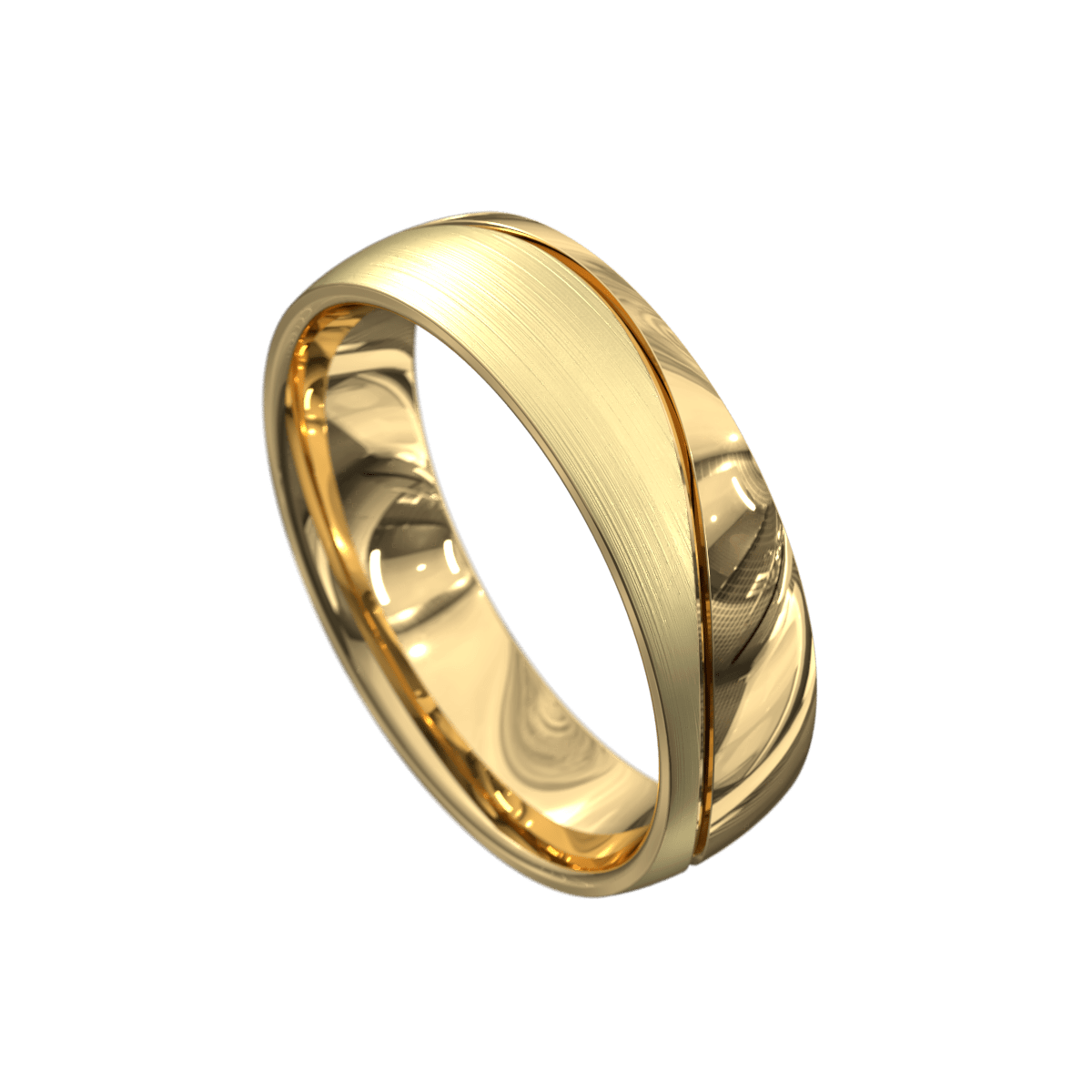 Hand Carved Mens Wedding Band