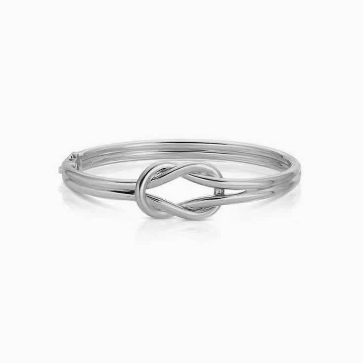 Knot Solid Gold Bangle