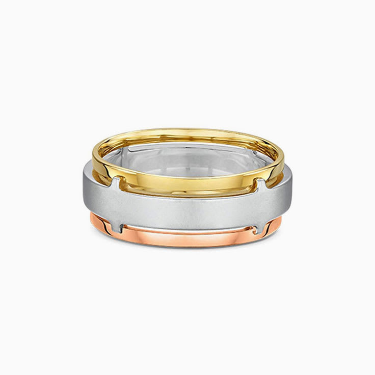 Contemporary Three Tone Mens Band