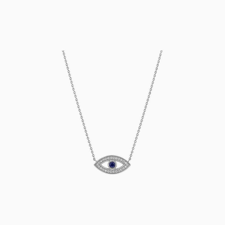 Pave Set Evil Eye Necklace