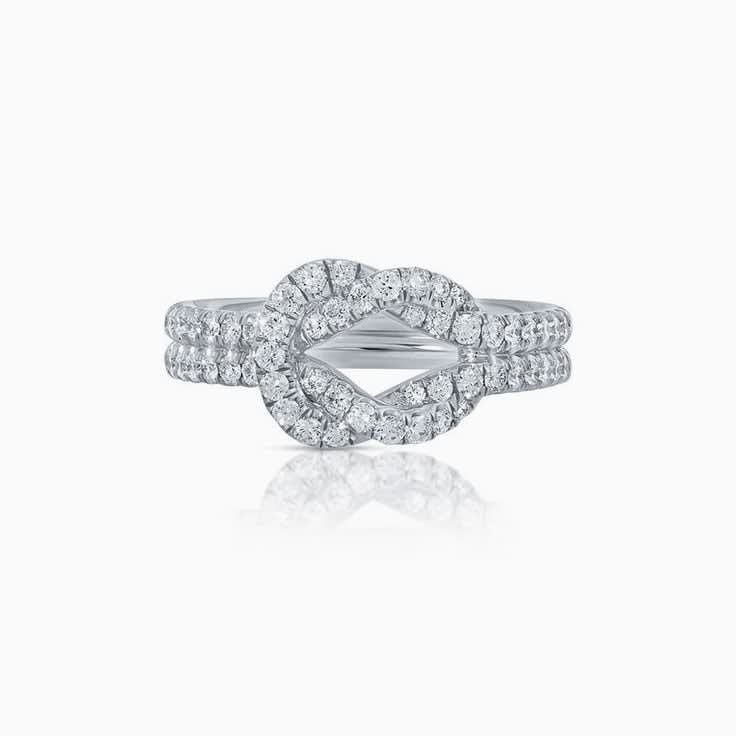 Classic Diamond Knot Ring