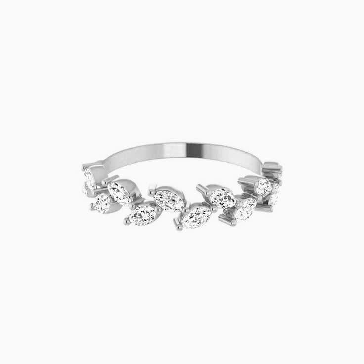 Diamond Leaf Bail Ring