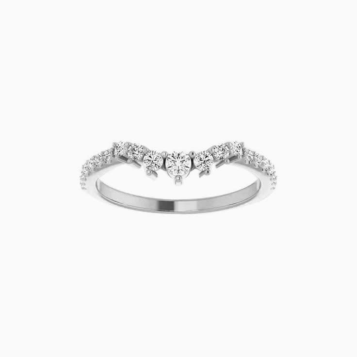 Round Diamond Contour Band